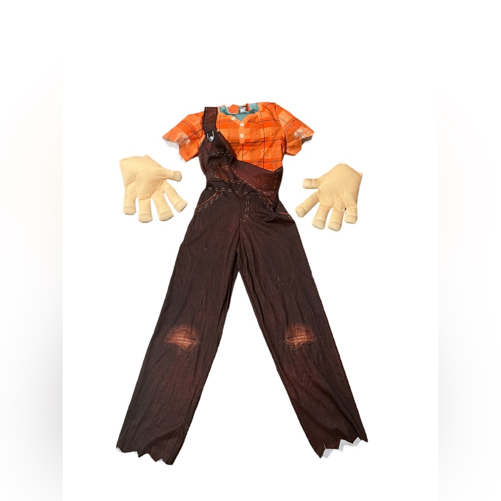 Kids Disney Wreck It Ralph Costume with Gloves L XL